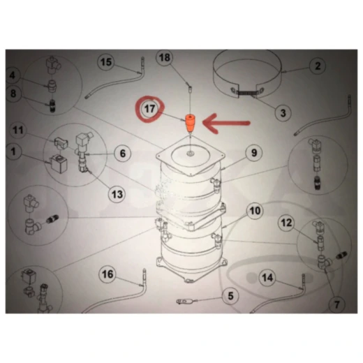 Fixierungskegel für Klimaservicegeräte K700 Texa