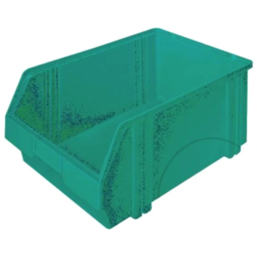 SICHTLAGERK LK1 Kunststoff-Sichtlagerkasten grün