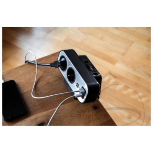 Tischsteckdosenleiste mit USB C und USB A Anschlüssen_1