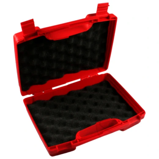 Kunststoff Werkzeugkoffer rot 260x210x76mm mit Schaumstoffeinlage