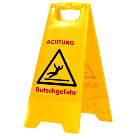 Warnschild Aufsteller Rutschgefahr Signalgelb