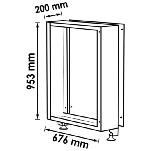 Unterschrank-Erweiterungsrahmen 676 mm für Vigor_0