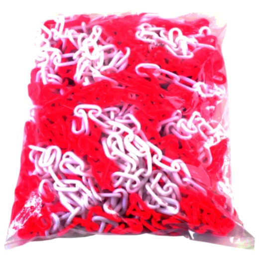 Kunststoffkette 25 Meter in Rot und Weiß