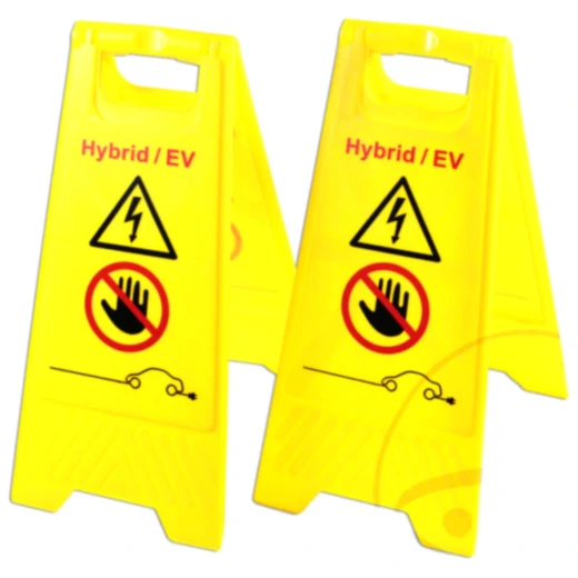 EV/Hybrid Warnschilder - 2-teiliges Set