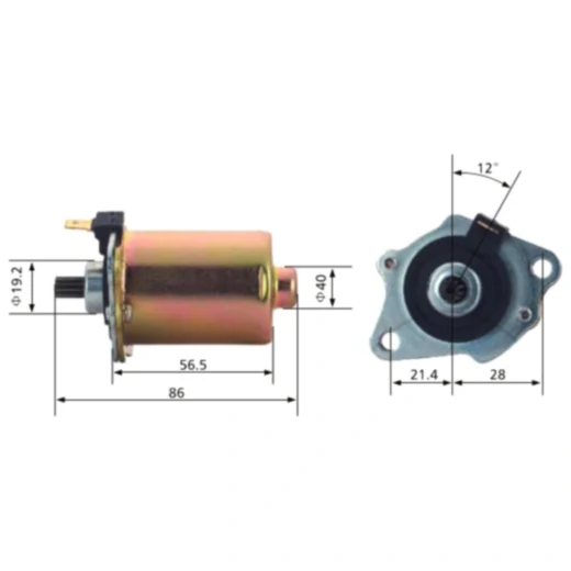 Anlasser JMP passend für: Honda SZX, SJ, SFX_0