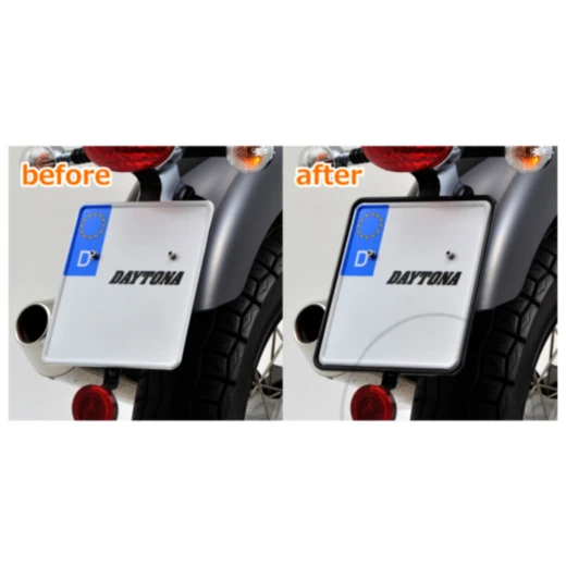 Nummernschild Verstärkung schwarz für Daytona 180 x 200