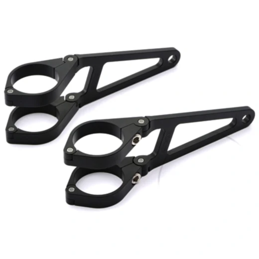 Lampenhalter für 39MM Gabeldurchmesser Alu schwarz