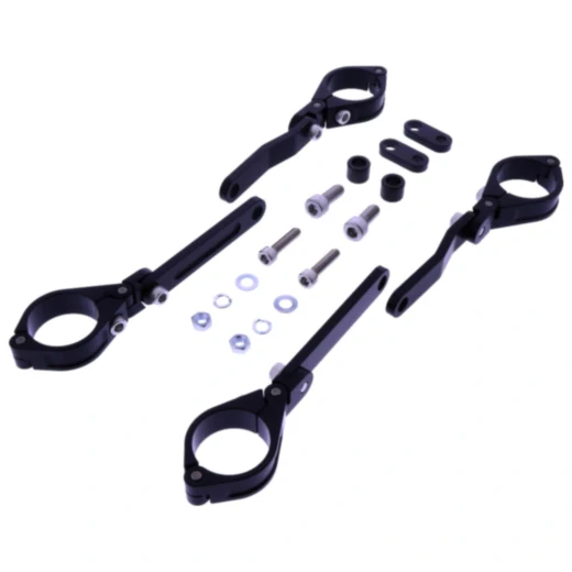 Lampenhalter einstellbar 35 mm schwarz für Motorräder