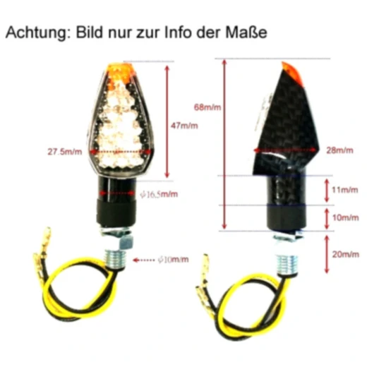 JMP ARROW 2 Miniblinker schwarz für Motorräder_0