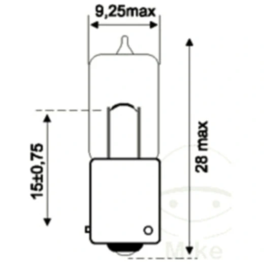 Lampe 12V 6W BAX9S JMP_0
