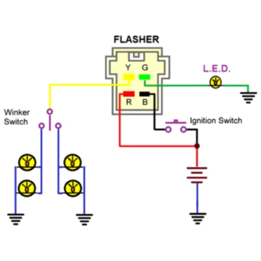 Blinkrelais elektrisch JMP 12V 4 polig universal passend für: H