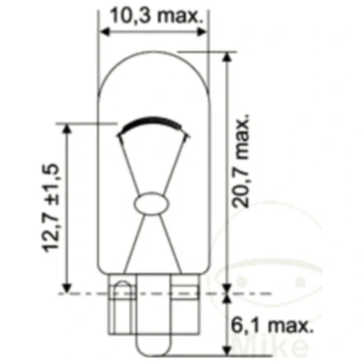 Lampe 12V5W JMP W2.1X9.5D für Motorräder