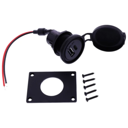 Doppelsteckdose Power USB für Motorräder