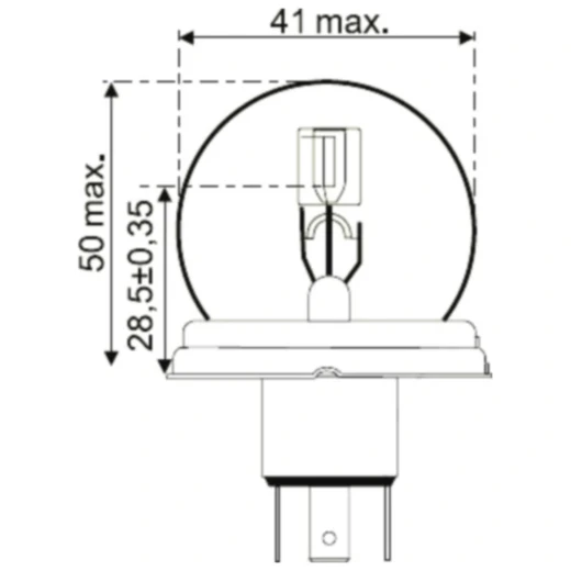 Lampe 6V45/40W P45T für Motorräder_0