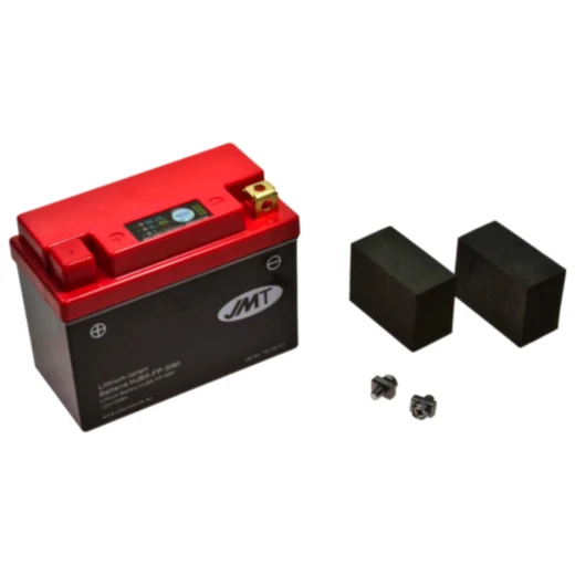 Batterie Motorrad HJB5 - FP JMT Lithium - Ionen mit Anzeige Wasserdicht passend für: Kawasaki KH, S1, H2, S2