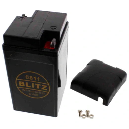 Batterie Motorrad 0811 Gel schwarz 6V mit Deckel Blitz passend für: BMW R