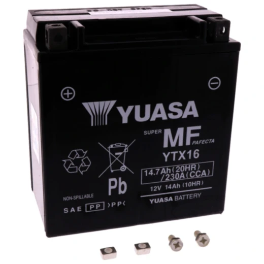 Batterie Motorrad YTX16 wet Yuasa Alternative: 7073778 passend für: BMW K, R