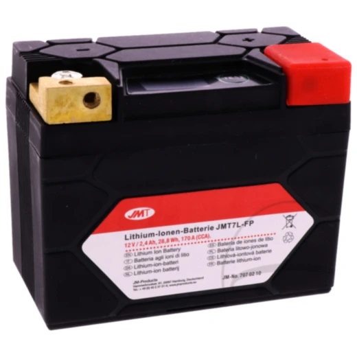 Batterie Motorrad JMT7L - FP JMT Lithium - Ionen mit Anzeige passend für: Honda CRF, CB, CBR