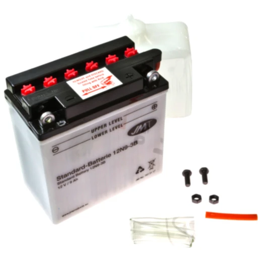 Batterie Motorrad 12N9 - 3B JMT passend für: MZ/MUZ Skorpion, ETZ, Hercules Ultra