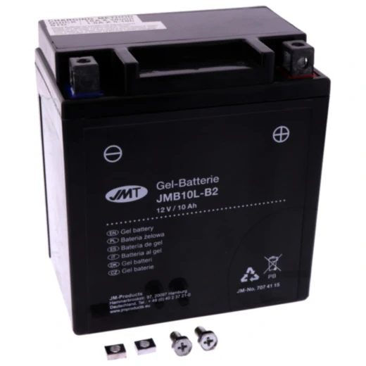 Batterie Motorrad YB10L - B2 Gel JMT Alternative: 7070402 passend für: Piaggio Beverly, Hexagon, X9