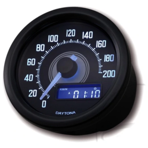 Digitale Tachos für Motorräder - DAYTONA 60 mm schwarz