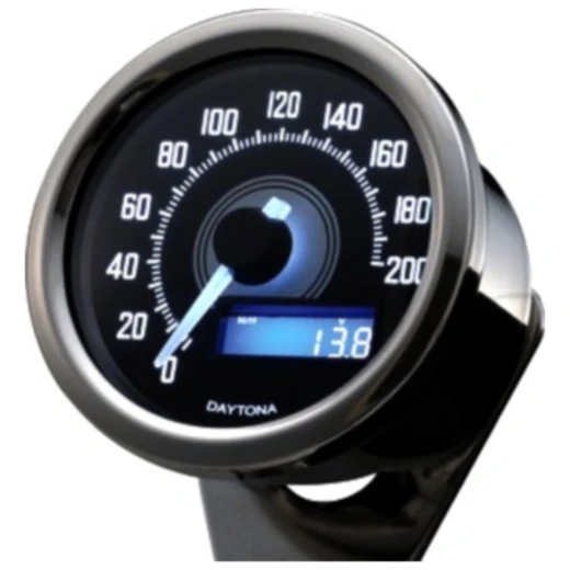 Tachometer elektrisch chrom 60 mm für Motorräder