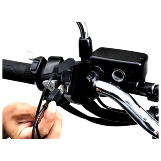 Bordsteckdose mit 2x USB-A für 22mm Lenker_1