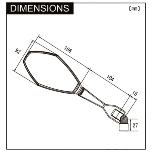 Spiegel rechts schwarz Universal D-Mirror-12_2