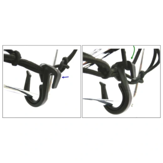 Gepäcknetz schwarz 40x40cm mit 6 Plastikhaken_0