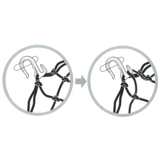 Gepäcknetz schwarz 40x40cm mit 6 Plastikhaken_2