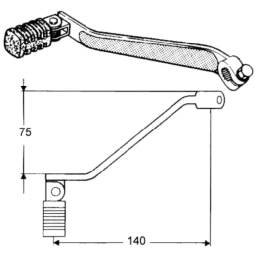 Fussschalthebel schwarz passend für: Honda NX, XL_0