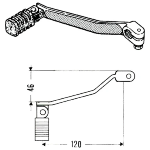 Fussschalthebel schwarz für Motorräder