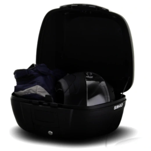 Topcase schwarz 40 Liter Shad SH40 mit Trägerplatte passend für