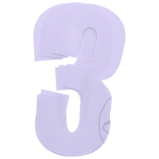 Startnummern Set NR.3 für BlackBird Racing, 3 Stück in Weiß 13x7 cm