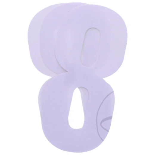 Startnummern Set NR.8 für BlackBird Racing - 3 Stück, Weiß, 13x7 cm