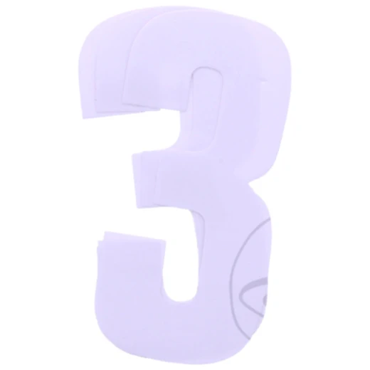 Rennnummern Set NR.3 BlackBird Racing 3 Stück weiß 16X7,5 cm