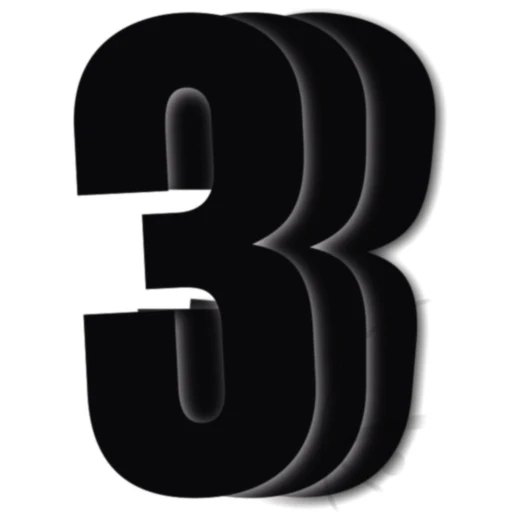 Startnummern für Motorräder NR.3 BlackBird Racing 3 Stück schwarz 13x7 cm