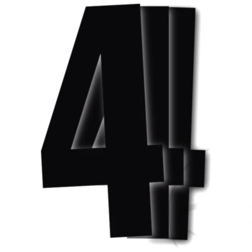 Startnummern für Rennsport NO.4 BlackBird Racing 3 Stück schwarz 13x7 cm