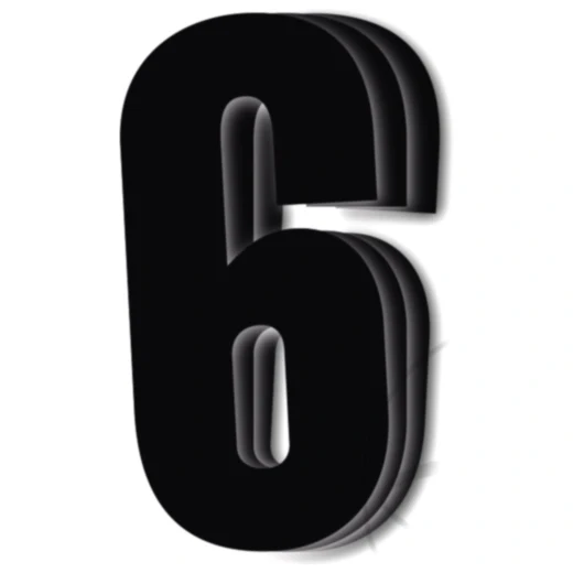 Startnummern Set NR.6 Black Bird Racing - 3 Stück schwarz 13x7 cm