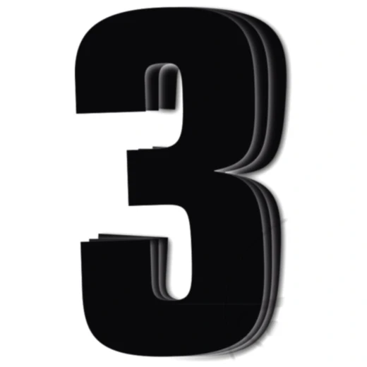 Startnummern Set No.3 BlackBird Racing