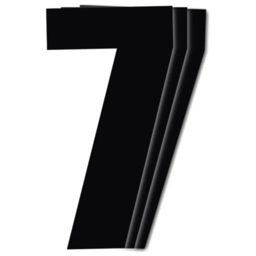 Startnummern Set für BlackBird Racing 3 Stück schwarz 16X7.5 cm