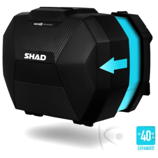 Seitenkoffer erweiterbar Shad SH38X 27 - 34 breit Carbon passen