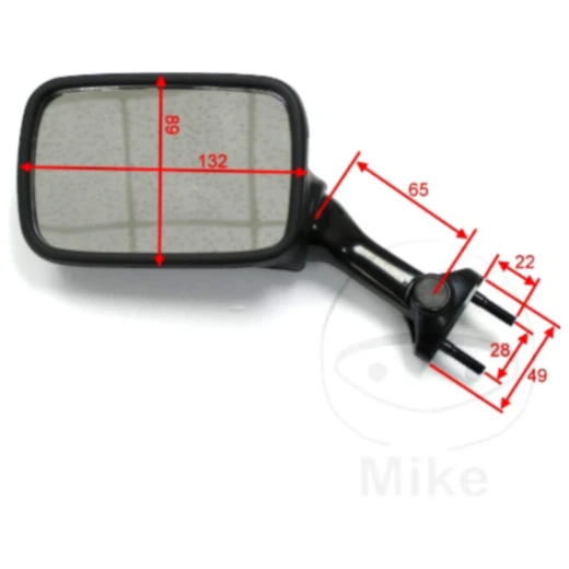 Spiegel schwarz rechts JMP passend für: Kawasaki ZXR, GPZ, ZX -