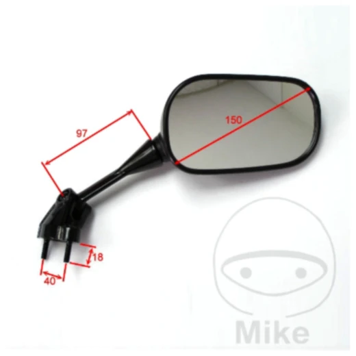 Spiegel schwarz links JMP passend für: Kawasaki ZX - 10R, ZX -