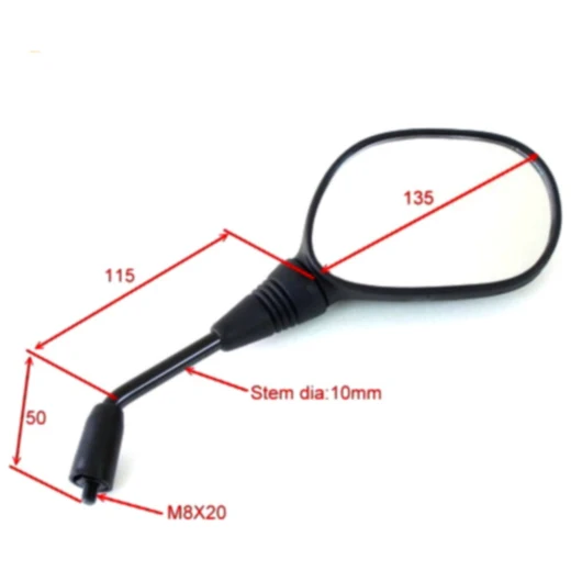 Spiegel schwarz links JMP passend für: Honda CBR 7130511_0