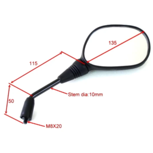 Spiegel schwarz rechts JMP passend für: Honda CBR 7130529_0