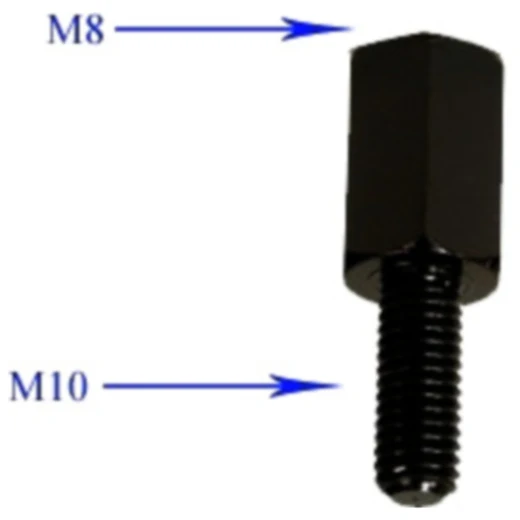 Spiegeladapter M10X1,25 Rechtsgewinde auf M8 für Motorräder_0