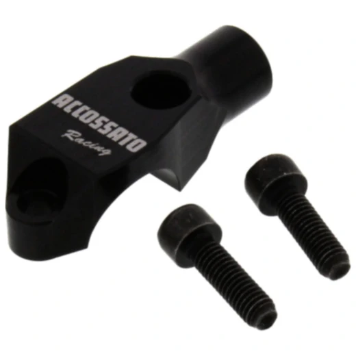 Accossato Spiegelhalter für 22mm Lenker links schwarz M10