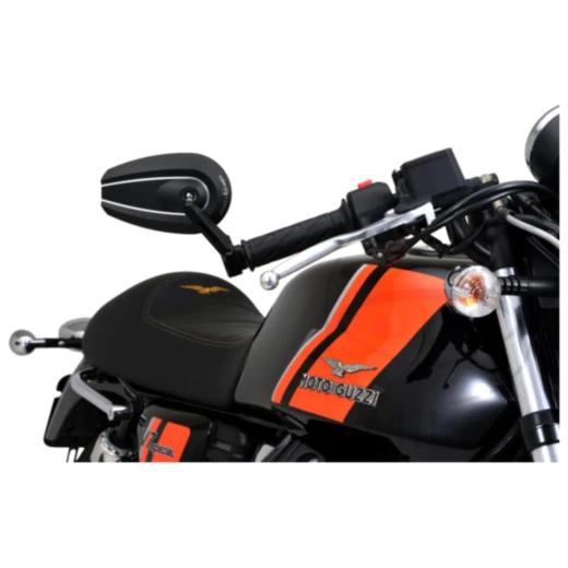 Lenkerendenspiegel Alu schwarz Daytona kurz_2