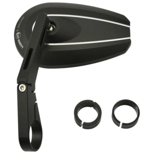 Lenkerendenspiegel Daytona lang Alu schwarz für Motorräder_0